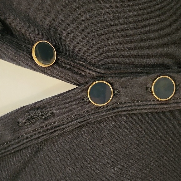 Talbots Gold Button Detail Hoodie - Picture 4 of 8